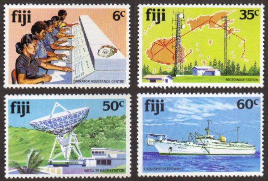 Fiji #445-48 MNH cpl telecom