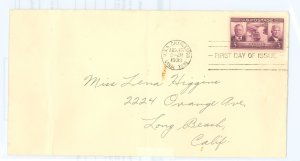 US 856 1939 Panama Canal, uncacheted addressed FDC with two folds & small spot of discolor