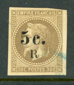 Reunion 1885 French Colonial Overprint 5¢/40¢ VFU T436
