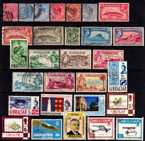 Gibraltar 1880-1980's QV-QEII Used Accumulation