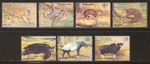 Malaysia Scott 175-81 UH/LH - 1979 Native Animals,  Wmk 378 - SCV $11.95