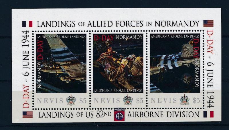 [81040] Nevis 2011 Second World war Landing Normandy Sheet MNH