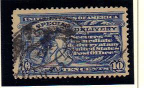 #E6 used 10c Messenger Ultramarine perf 12 1885-1917 Issue