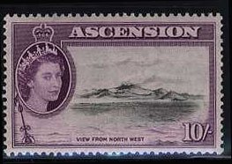 Ascension #62-74 (SG 57-69) Cat£140, 1956 QEII, 1/2p-10sh, complete set, lig...