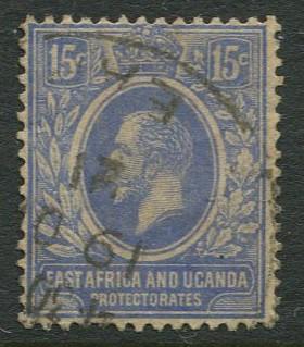 East Africa & Uganda - Scott 45 - KGV Definitive -1912 - Used -Single 15c Stamp