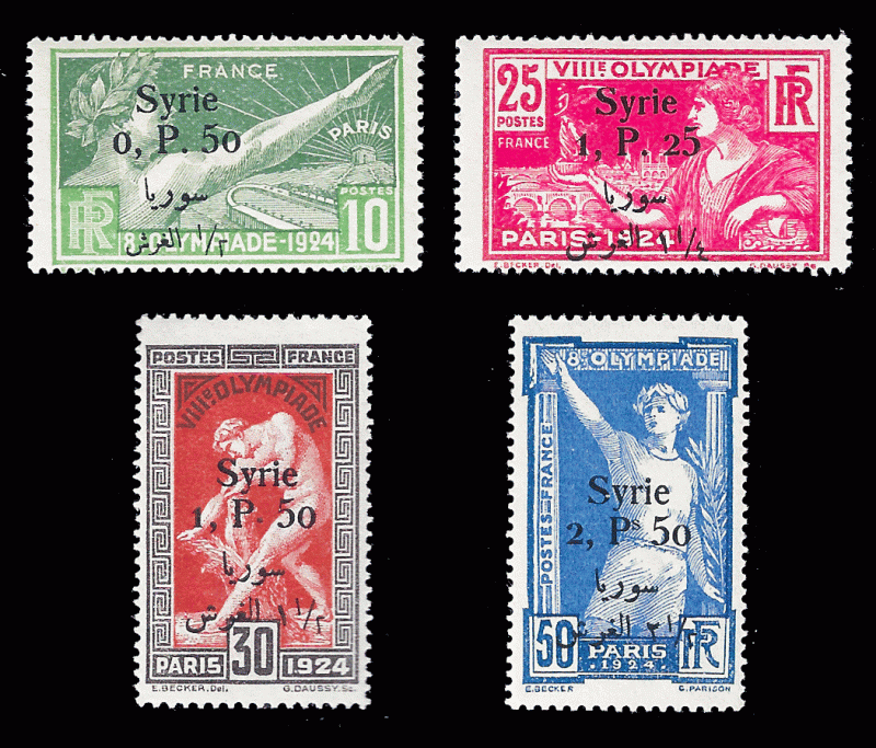 Syria, French colony, 1924 Sc 166-69 MLH