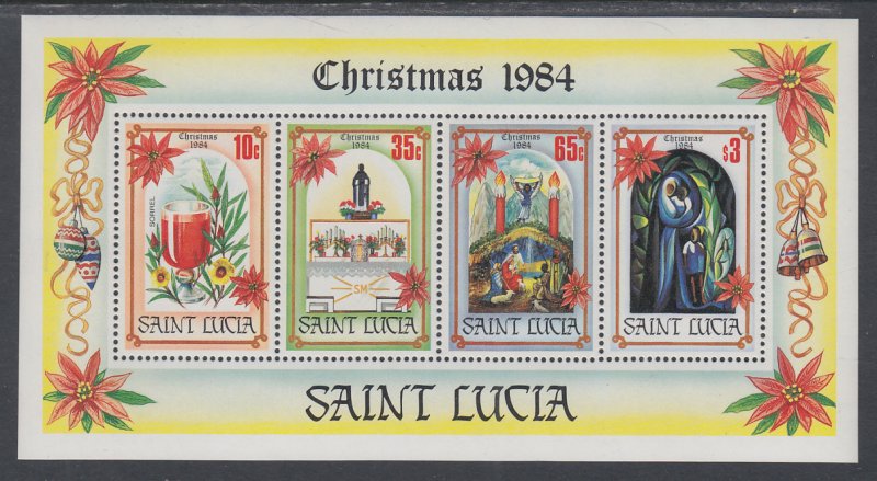 St Lucia 705a Christmas Souvenir Sheet MNH VF