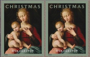 US 5725 Christmas Virgin & Child forever horz pair (2 stamps) MNH 2022 9/30 