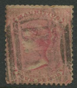 Mauritius - Scott 35 - QV Definitives-1863 - Used - Single 4p Stamp