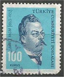 TURKEY, 1964, used 100k, Ahmet Rasim, Scott 1619