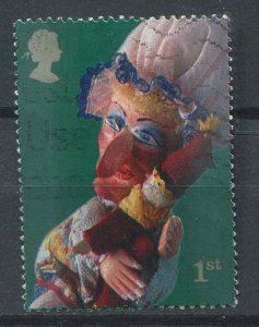Great Britain Sc#1992 Used, 1st grn & multi, Punch and Judy Show Puppets (2001)