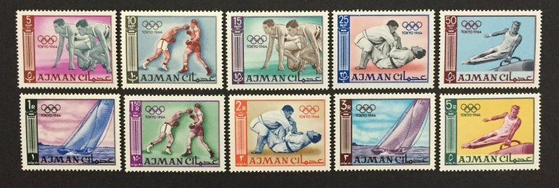 Ajman 1964 #27-36(10), Olympics, MNH.