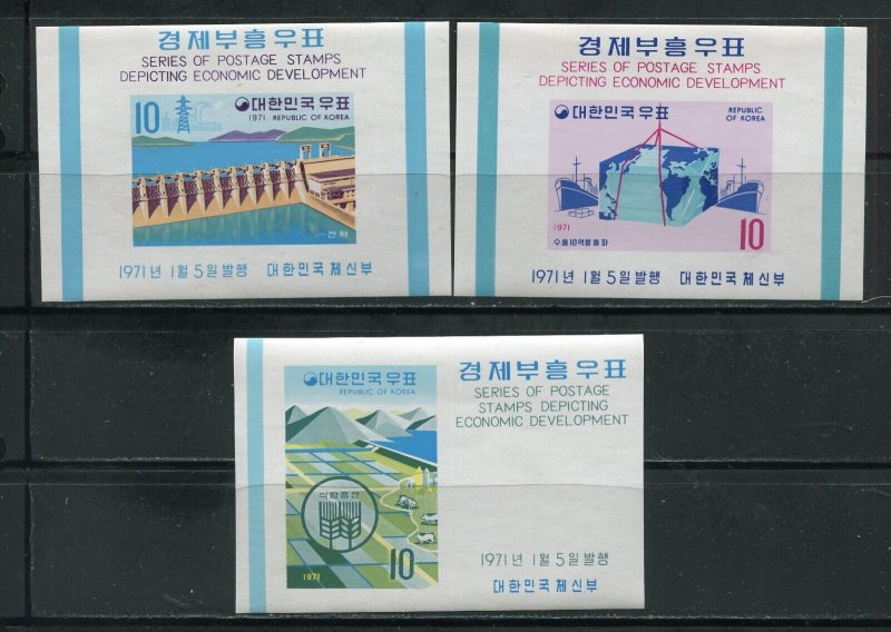 Korea 738a-746a Economic Development Stamp Sheets MNH 1971