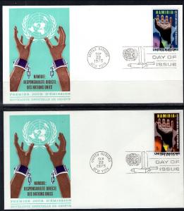 UN New York 263-264 Namibia Geneva Set of Two U/A FDC