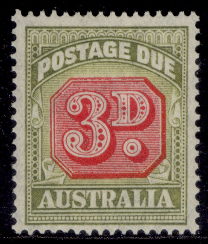 AUSTRALIA GVI SG D122, 3d carmine & green, M MINT.