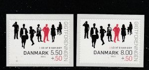 Denmark  Scott#  B97-B98  MNH  (2011 Eight People)