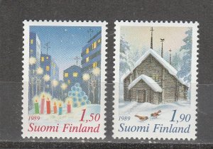 Finland  Scott#  808-809  MNH  (1989 Christmas)