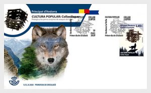 Stamps of Andorra (Spain) 2020 - Popular Culture, Wolf Collars - First Day Cover