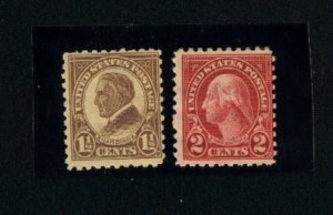 USA 582-83    Mint  1923-26  PD