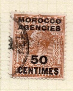 Morocco Agencies French Zone 1917-24 Issue Used 50c. Optd Surcharged NW-180598