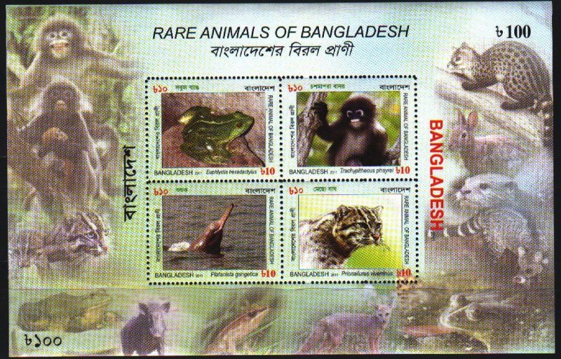 Bangladesh. 2011. bl45. Fauna bangladesh frog. MNH.