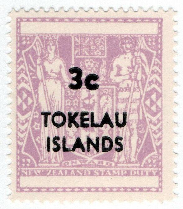 (I.B) New Zealand Revenue : Tokelau Islands Stamp Duty 3c