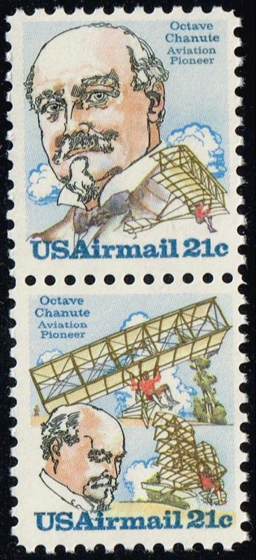 US #C94a Octave Chanute Se-tenant Pair; MNH (1.40)