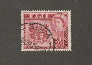 EDSROOM-8021 Fiji 155 Used 1954 WDW Philatelic QEII 