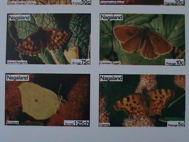 NAGALAND-  BUTTERFLIES MNH-IMPERF-SHEET VF-EST.VALUE $14  LOWEREST PRICE