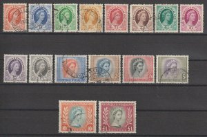 RHODESIA & NYASALAND 1954/56 SG 1/15 USED Cat £55