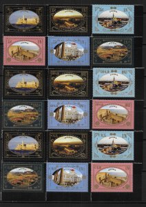 United Nations 1230a-f, G679a-f, V654a-f World Heritage Booklet Singles MNH
