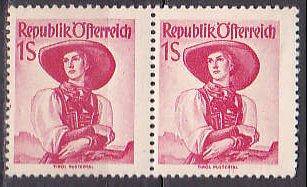 Austria 538 1950 Typol Pair MNH