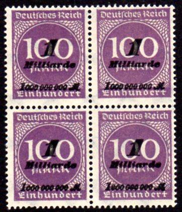 Germany #310 VF MNH Blk. of 4 - Black OverPrint