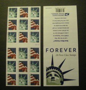 Scott 4518-9 or 4519b, FOREVER Liberty & Flag Pane of 18, #S111111, MNH Beauty