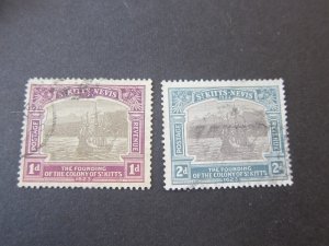 St Kitts & Nevis 1923 Sc 53,55 FU