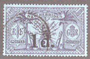 New Hebrides- British, Sc #28, Used, w/crs