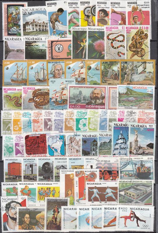 Nicaragua - 650+ different stamp collection