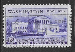 USA 991: 3c Supreme Court Building, used, VF