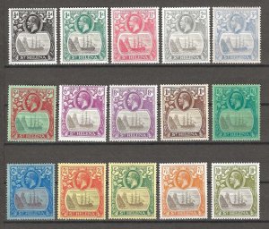 ST HELENA 1922/37 SG 97/112 MINT Cat £425