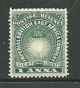 Album Treasures British East Africa Scott # 15  1a  Sun And Crown MH