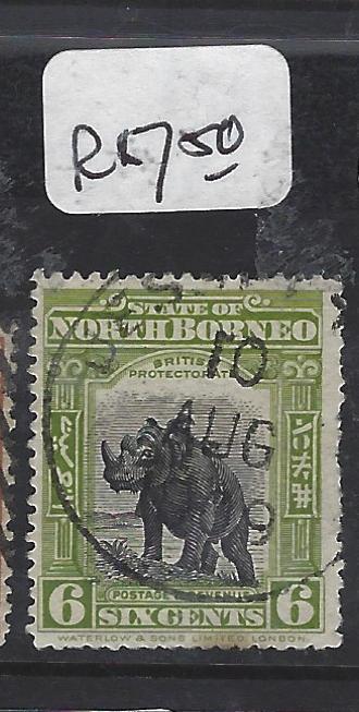 NORTH BORNEO (P0809B)  6C RHINOCEROS JESSELTON VFU