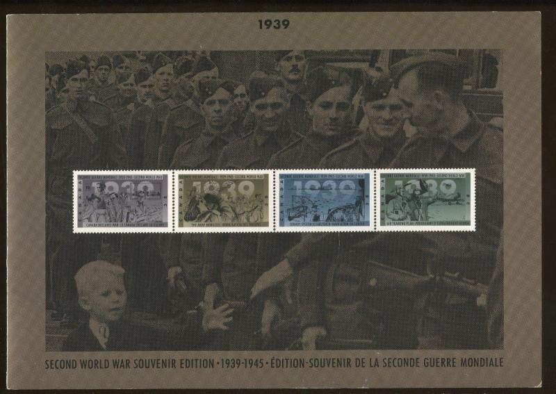 1989 Canada Second World War Souvenir Edition FDC & Postage Stamp Set #1260-1263