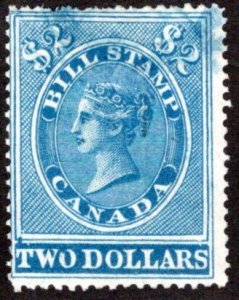 van Dam FB16, $2, perf 12.5, used, Canada, 1864 First Bill Issue