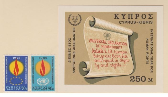 Cyprus Scott #311-312-313 Stamps - Mint NH Souvenir Sheet