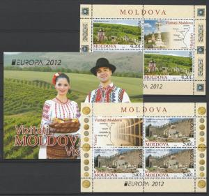 Moldova 2012 CEPT Europa Visit Moldova MNH Souvenir Sheets stamps Booklet