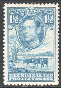 Bechuanaland Scott 126 - SG120a, 1938 George VI 1.1/2d MH*