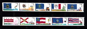 USA PNC SC#4283-4292 STATES FLAGS $0.42c PL# S111111111-2 PNC5 SELF ADHESIVE-MNH