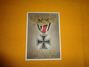 GERMANY WWII PROPAGANDA POSTAL CARD:  1939 ES KANN NUR EINER