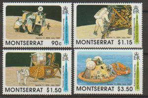 Montserrat SG 804 - 807 set of 4  MLH -  Moon Landing