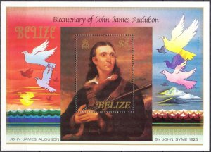 Belize 1985 Birds J. J. Audubon S/S MNH